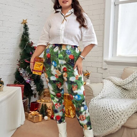 Ladies size 1X Christmas Leggings - Picture 1 of 10